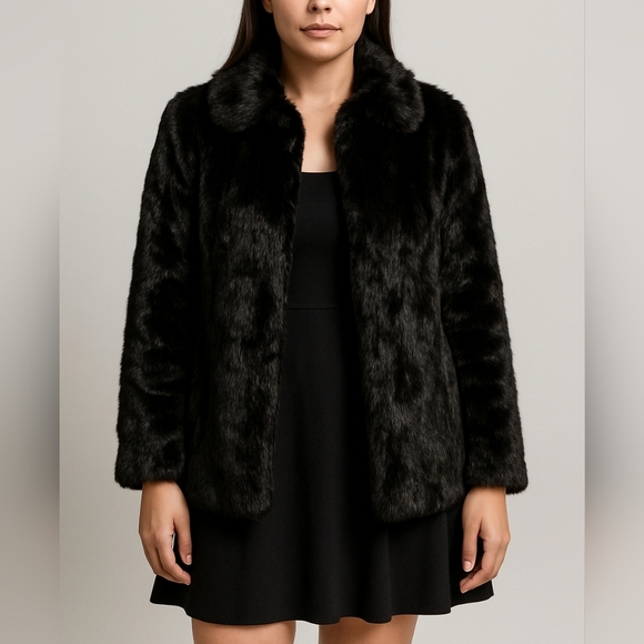 Vintage Black Rabbit Fur Coat |Real Fur| Plush Soft| XL| France Fur| - Picture 9 of 10